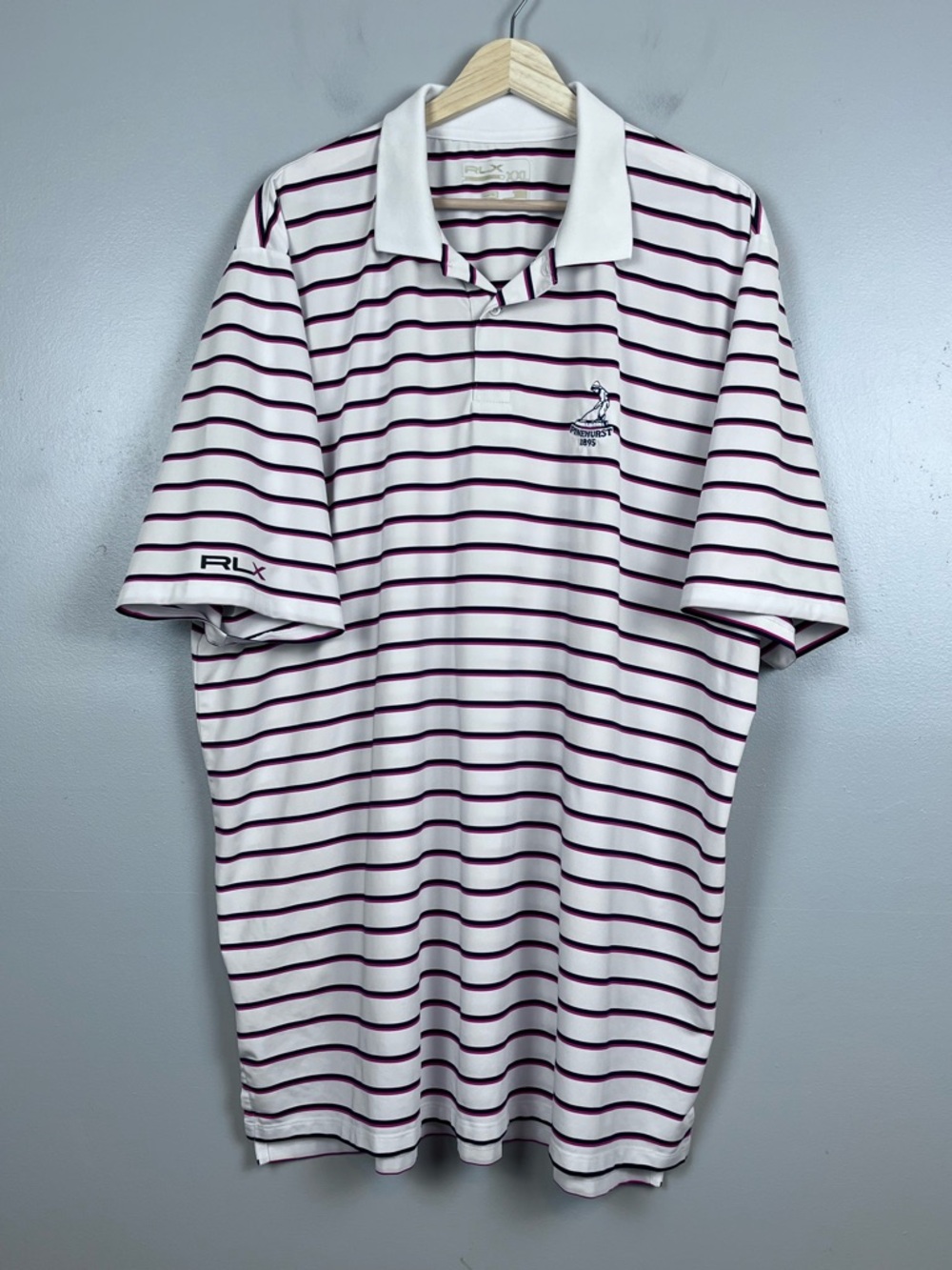 RLX Men's Ralph Lauren Golf Polo with Pinehurst Golf Resort Logo Size 2XL; Sport